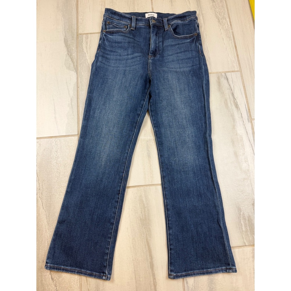 Pistola Roselyn High Rise Flare Jeans Dark Wash Blue Denim Size 29‎ P00016088SR